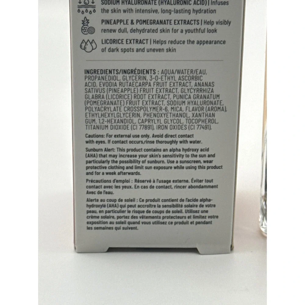 HYS‎ Beauty Think Bright Glow Hydrate Serum Vitamin C & Hyaluronic Acid 1 fl oz